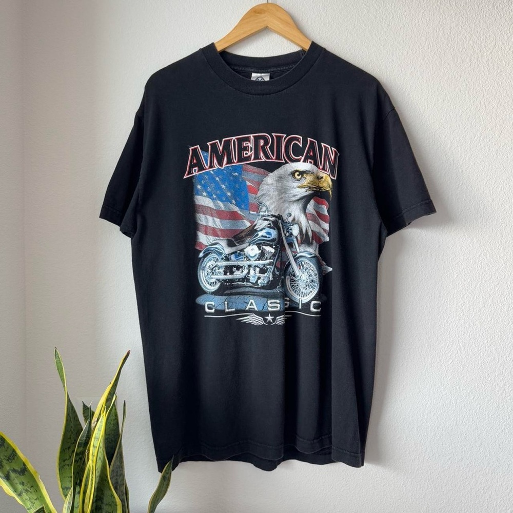 2000s Black Biker Tee